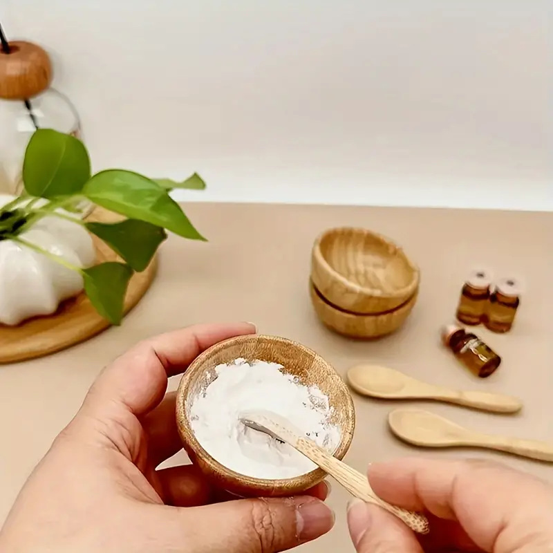 Workshop Tools Diy - Set Mangkuk Pencampur Masker Wajah Bambu,