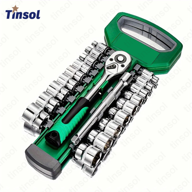 Car Workshop Tools And Equipment - TINSOL Set Kunci Soket Ratchet 3/8