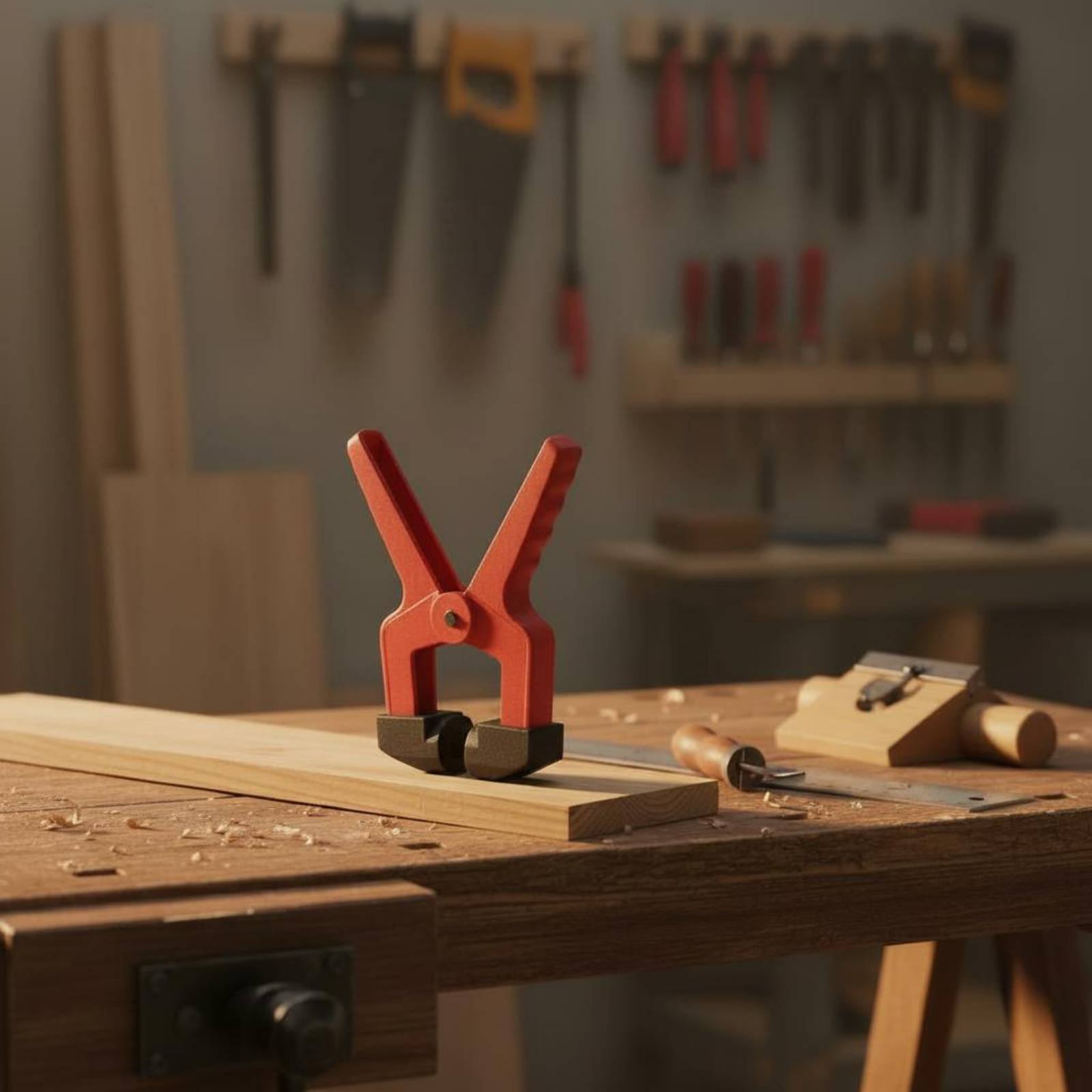 Penjepit Segitiga Warna Merah  - Tools For Woodworking Workshop ulasan dan harga